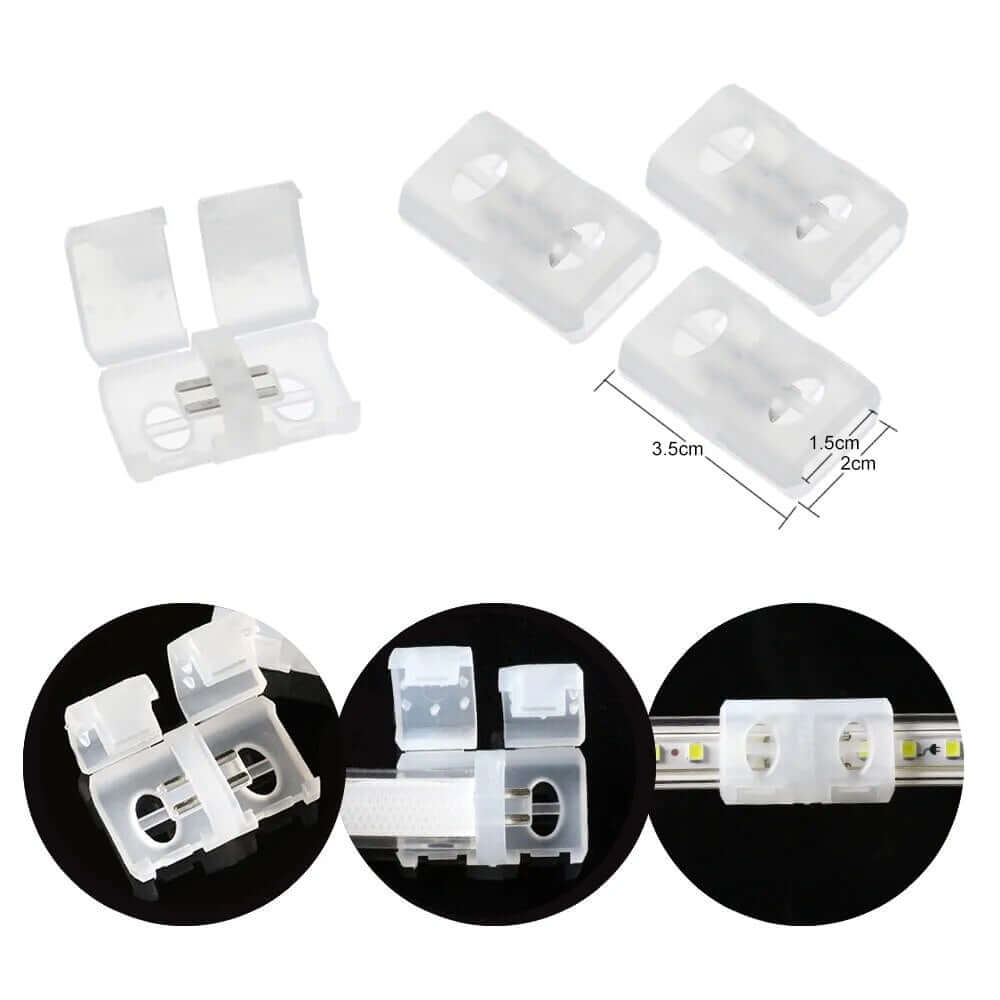 220V LED-Streifen 2835 -Zubehör: Schnelle und sichere Verbindung ohne Löten - Willkommen in der faszinierenden Welt der Beleuchtung mit unseren High Voltage 220V Safe LED Strip Lights! Kein Schweißen oder aufwendige Installationen. Einfache Verbindung mit