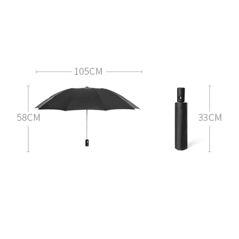 Umkehrbarer Faltschirm mit UV-Schutz und Reflexstreifen, Praktisch und stylisch - Eleganz und Funktionalität vereint: Luxuriöser automatischer UV-Schirm mit Reflexstreifen für stilvollen Schutz bei jedem Wetter. - 14:193;200007763:201336100