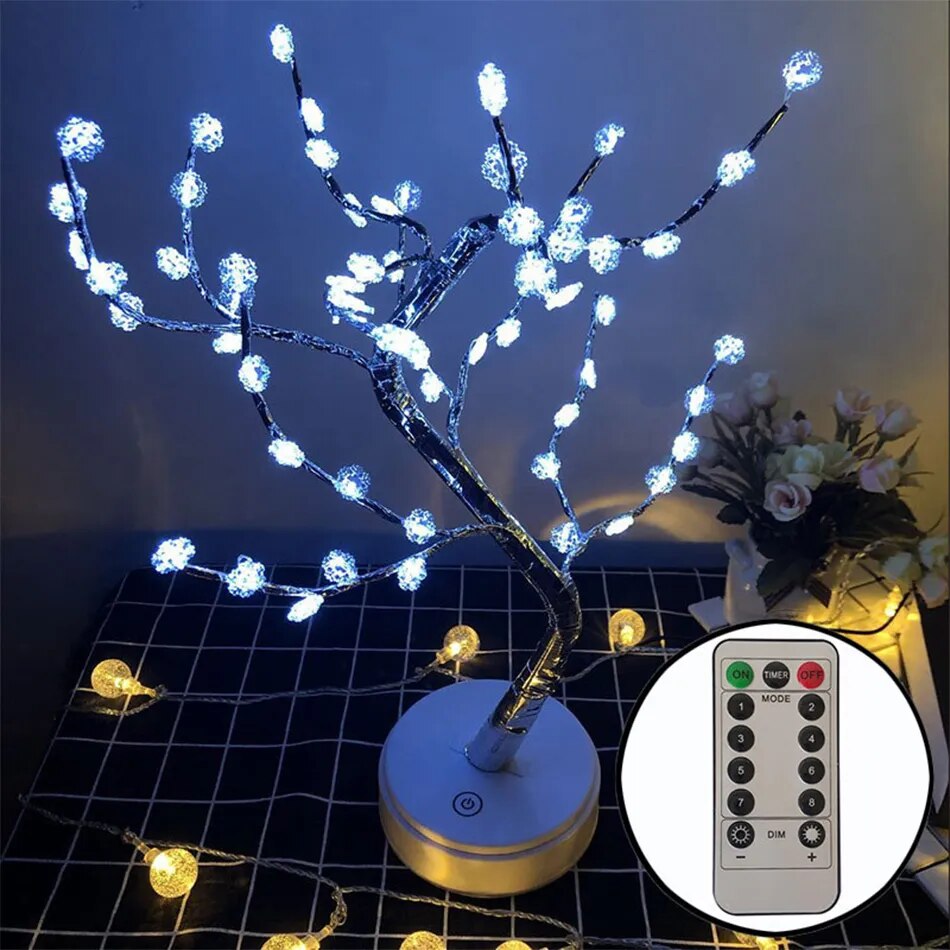 LED-Bonsai-Baum: Perfekte Beleuchtung für Zuhause & Partys - Entdecken Sie das einzigartige LED-Bonsai-Baumlicht mit flexiblen, verstellbaren Zweigen und hochwertigem Design. Ideal für Zuhause & Partys. - 136:202006807#With Remote control