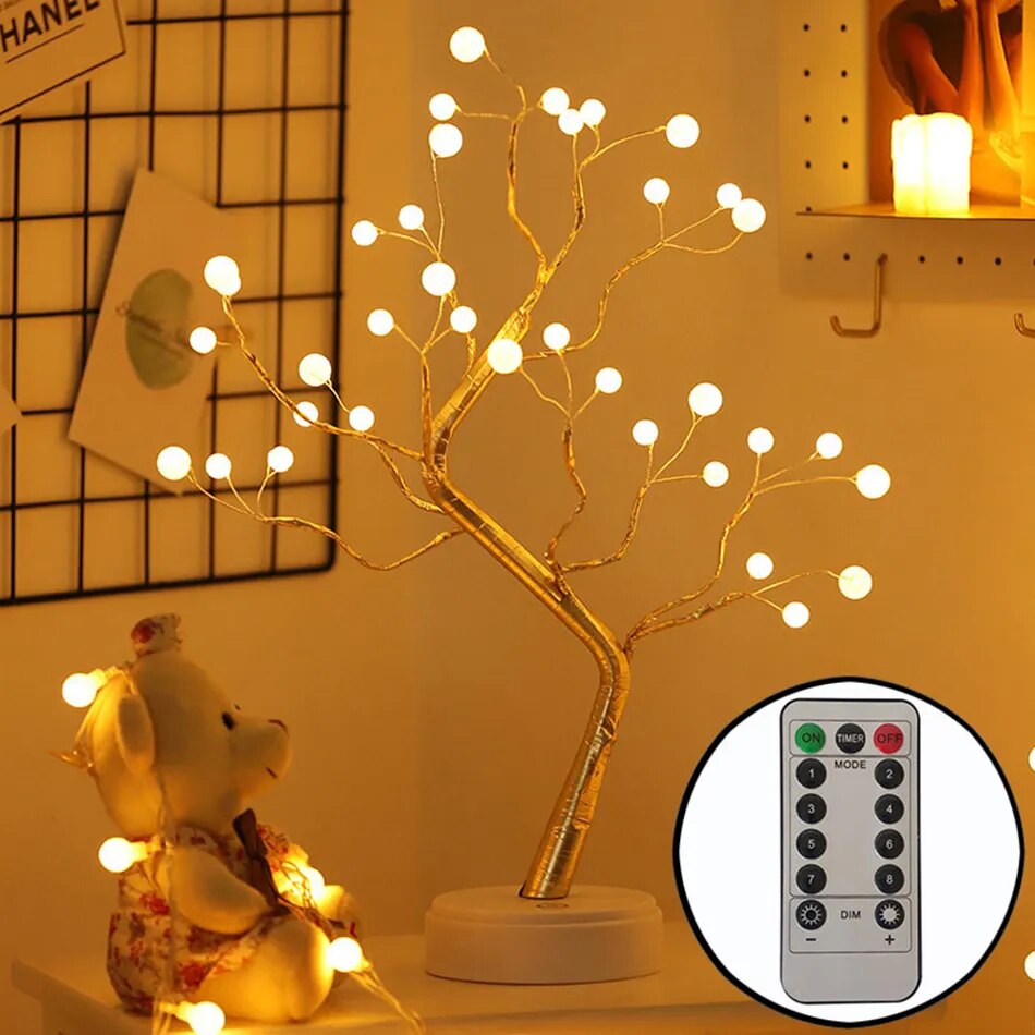 LED-Bonsai-Baum: Perfekte Beleuchtung für Zuhause & Partys - Entdecken Sie das einzigartige LED-Bonsai-Baumlicht mit flexiblen, verstellbaren Zweigen und hochwertigem Design. Ideal für Zuhause & Partys. - 136:618#With Remote control