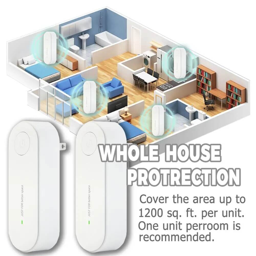 Elektronische Insektenabwehr: 2er Set für eine insektenfreie Umgebung - Schützen Sie Ihr Zuhause mit MITO Ultraschall-Insektenschutz - effektive Schädlingsbekämpfung! Automatische Frequenzumwandlung vertreibt Mäuse, Fliegen und mehr. Einfache Installation