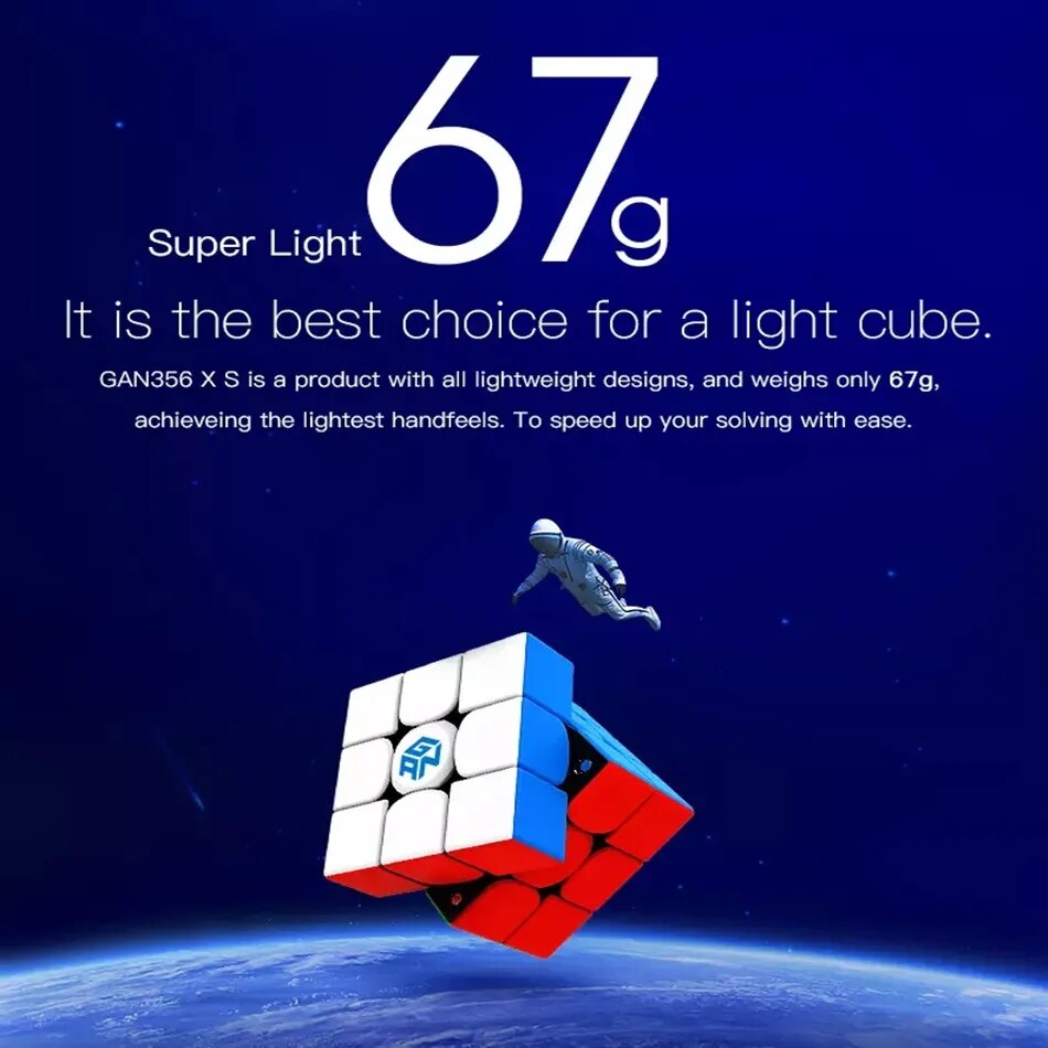 Original GAN 356 XS - Das Flaggschiff im 3x3 Magnet-Würfel-Design! - Entdecken Sie den Original GAN 356 XS - der perfekte 3x3 Magnet-Speed Cube für Anfänger und Profis zur Verbesserung Ihrer kognitiven Fähigkeiten. - 14:29#Stickerless