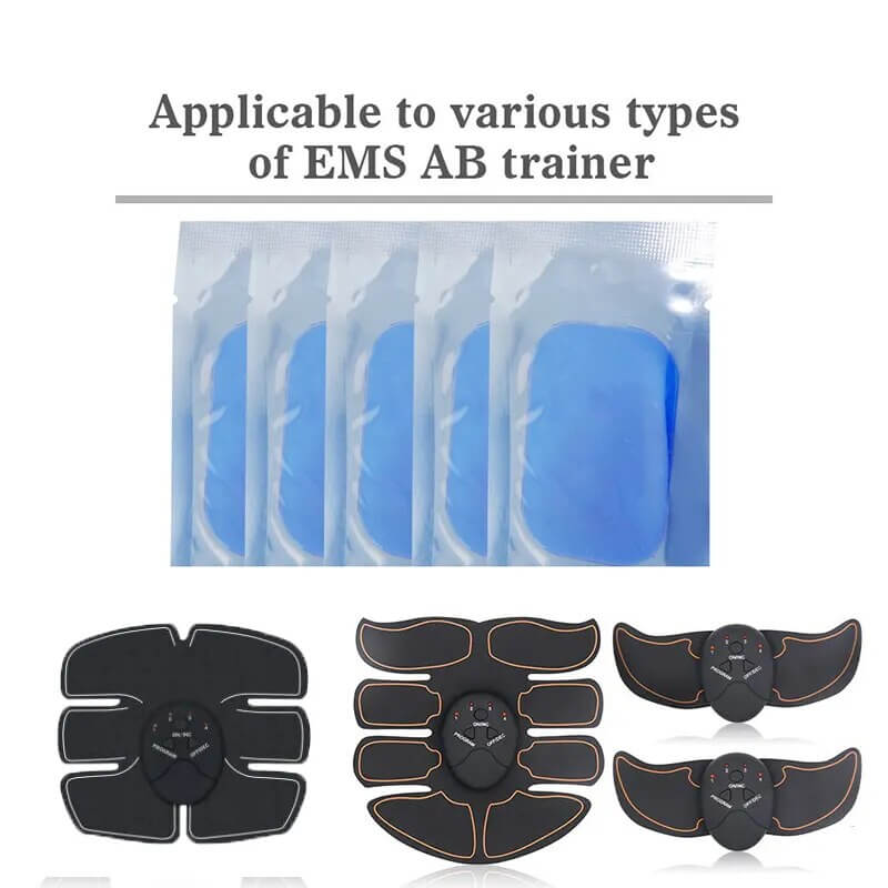 Gel Pads für EMS Muskelstimulator: Perfekter Ersatz für Ihr Training! - Hochwertige Gel-Pads für EMS Abdominal ABS Trainer – das perfekte Zubehör für effizientes Training. Erhältlich in Sets von 10 oder 20 Pads für EMS-Geräte, Taillen-Trimmer-Gürtel, ABS-