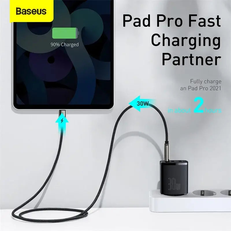 Baseus USB-C Quick Charger 30W: Superschnelles Laden für iPhone und Android - Erleben Sie ultraschnelles Laden mit dem Baseus 30W USB-C Ladegerät, kompatibel mit iPhone 14, 13 und 12 Pro Max sowie Samsung und Xiaomi. - 14:22302870345#USB Charger;200007763