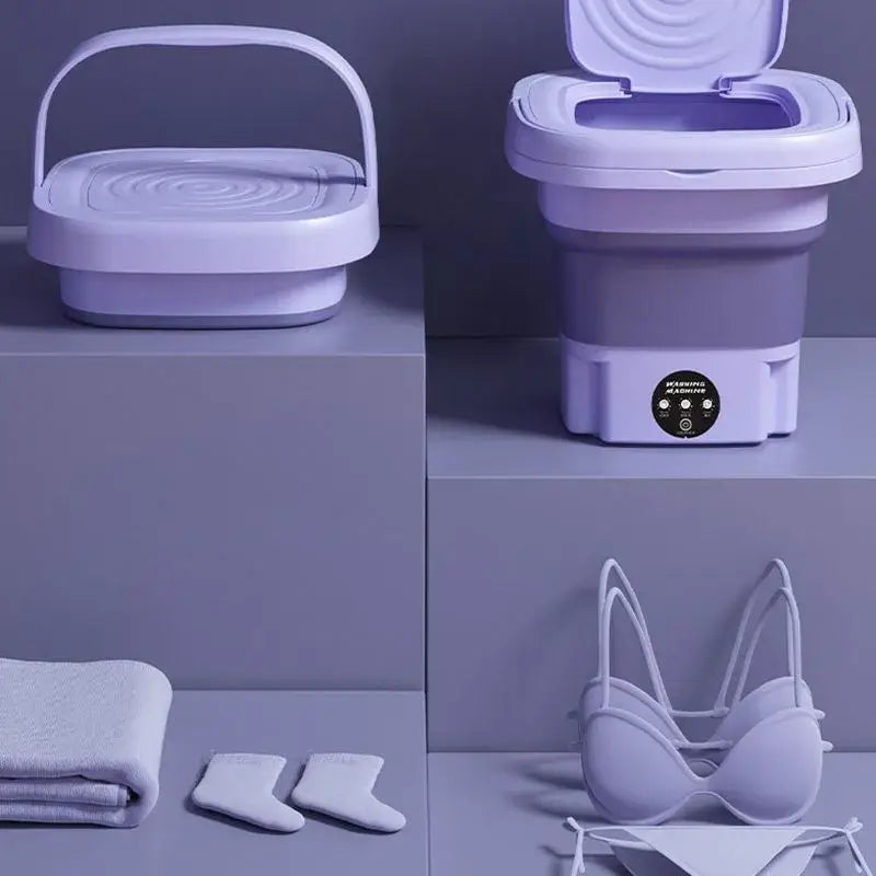 Kompakte tragbare 8-Liter-Waschmaschine mit Schleuderfunktion - Die Mangoman 8L Waschmaschine: Kompakt, tragbar und ideal für empfindliche Wäsche. Perfekt für Socken, Unterwäsche und Höschen. - 1005005856929848-Green-EU