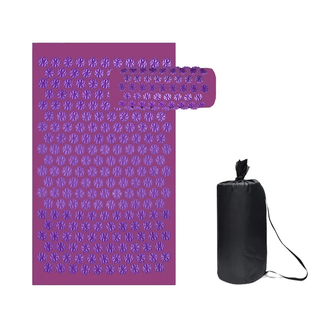 Akupressurmatte mit Spikes – Yoga, Massage & Fitness | Kuznetsov Applicator Set inkl. Nadelkissen & Fußmassagekissen