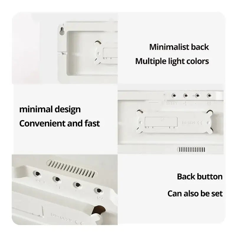 Grosse 13/16" LED-Wanduhr mit Fernbedienung, Temperatur - Moderne 13/16" LED-Wanduhr mit Fernbedienung und Temperaturanzeige. Perfekt für Wohnbereiche - Funktionalität trifft auf elegantes Design. - 1005005395728778-16 inches Green