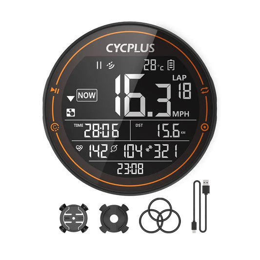 Ciclocomputer GPS CYCPLUS M2 – Wireless, ANT+ e BLE 5.0, impermeabile IPX6, durata della batteria 70 ore, display LCD da 2,5"