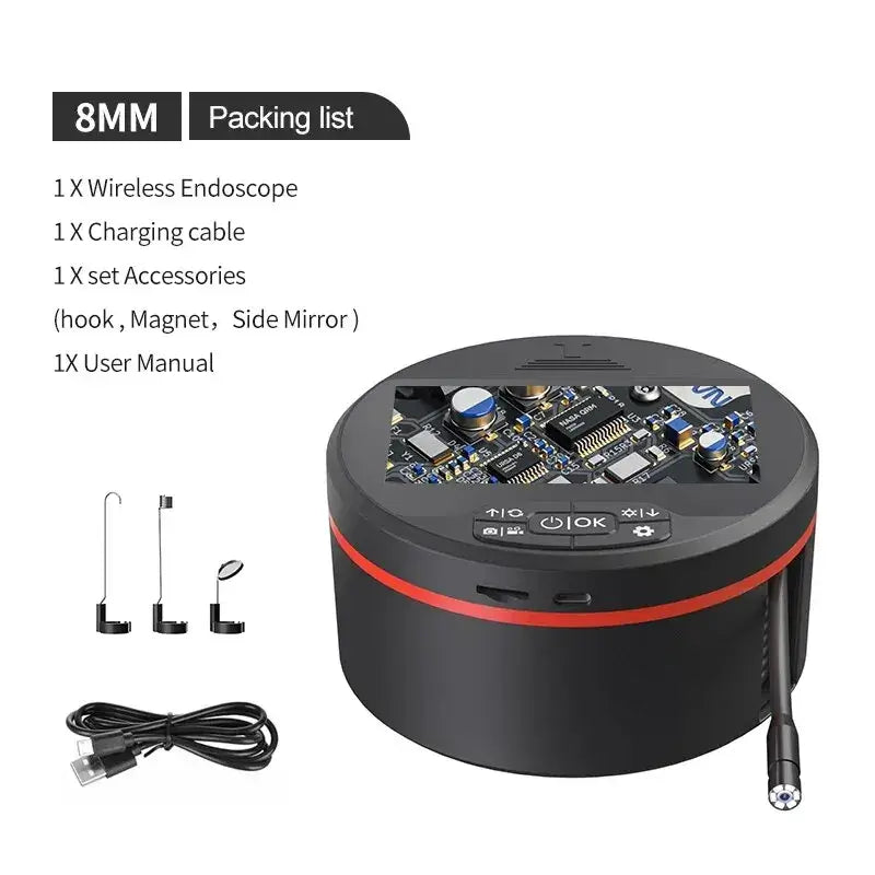 Endoskop Kamera 1080P mit LED, wasserfest, 4.3" Display, bis 5m - Erforschen Sie mit Präzision mithilfe unserer 1080P Endoskop-Kamera. Klarheit und kristallklare Bilder für Sanitäranlagen- und Fahrzeugwartung. - 1005005382283036-2m-SC12 Single lens