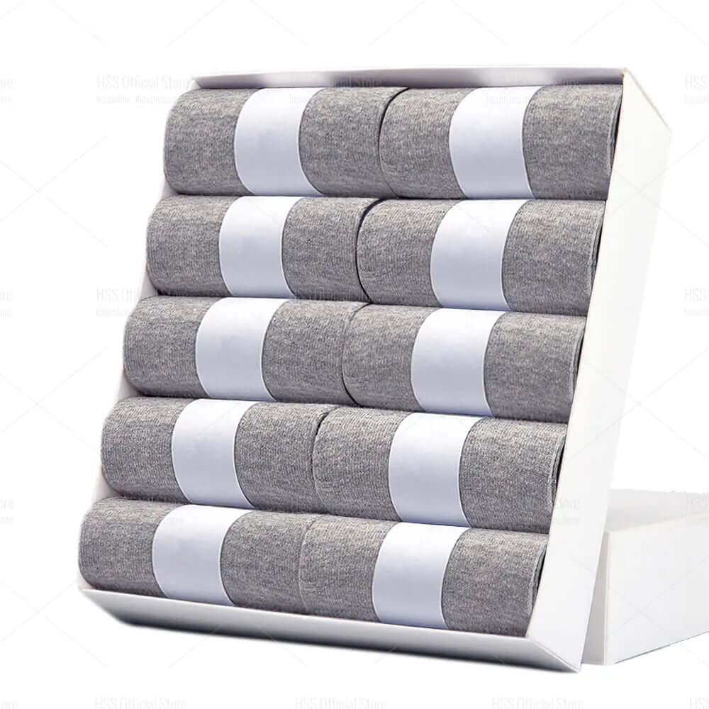 Herren Baumwollsocken HSS: Neuer Stil, Schwarz, Business, Atmungsaktiv, Größe 39-47 - Unsere Herrensocken - perfekte Dicke für jedes Wetter. Weich, strahlend weiß, und bequem. 10 Paar Sets aus reiner Baumwolle mit Synthetik für Dehnbarkeit. Zufriedene Kun