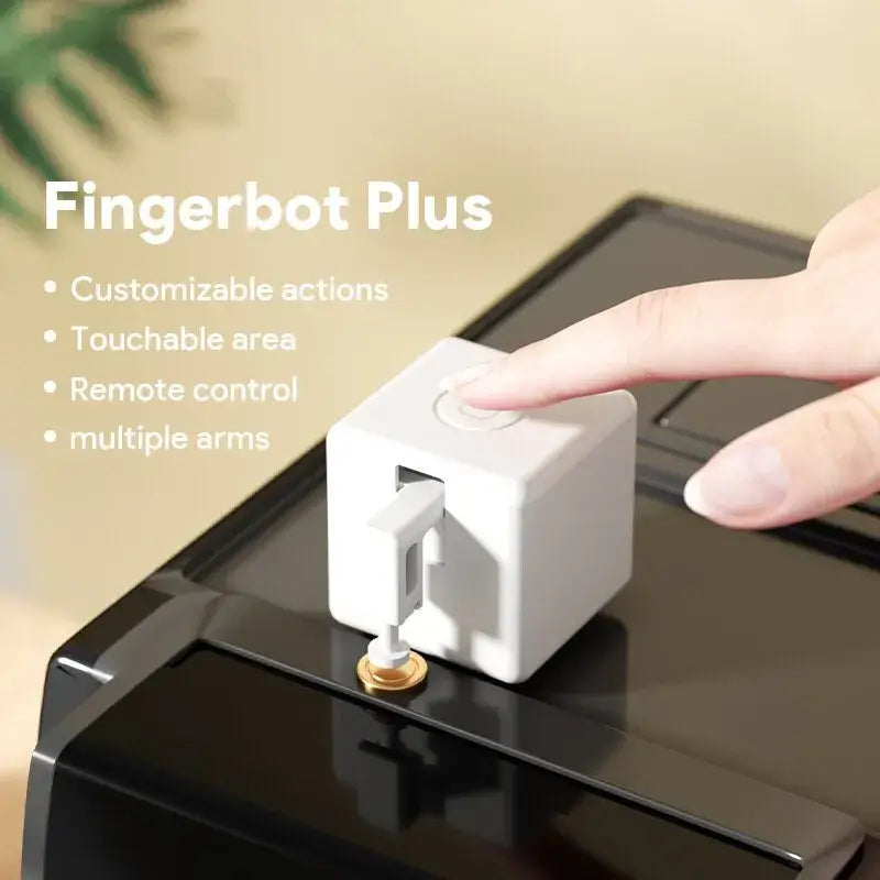 Smartes Leben leicht gemacht: Der Fingerbot Plus - Erleben Sie die Zukunft der intelligenten Steuerung mit dem Smart Fingerbot! Dieser smarte All-in-One-Lösung macht herkömmliche Schalter und Tasten intelligent. App-Steuerung und sogar Sprachbefehle mit A
