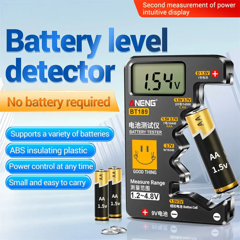 Universal Batterie Messgerät, benötigt keine Batterie - Mühelose Batterieüberwachung: Unser Universal-Batteriemessgerät liefert präzise Messwerte ohne eigene Batterie. Kein Batteriewechsel, maximaler Komfort. - 1005005585890114-BT189 x1