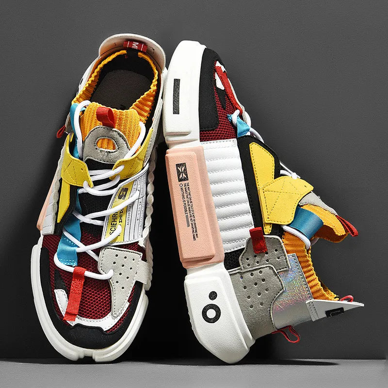 Designer Sneaker für Herren: Stilvoll und funktional - Entdecken Sie unsere stilvollen und funktionalen Red Yellow Sneakers für Herren. Perfekte Passform und höchster Tragekomfort. - 14:193#S201Black;200000124:698#36