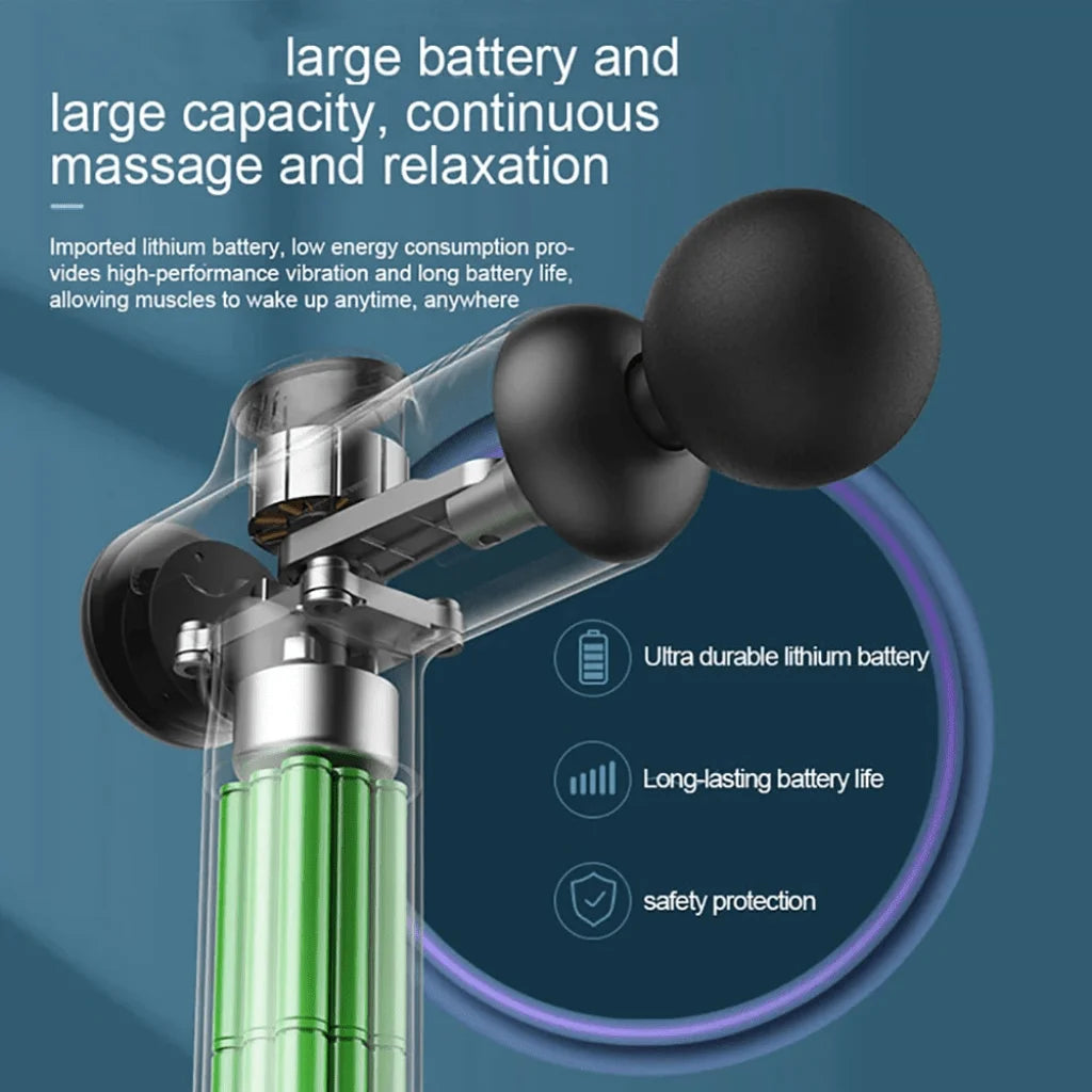 Massagepistole Relax Gun – Tragbares Gerät für Tiefenmuskelentspannung, Nacken-, Rücken- und Körpermassage, Fitness und Regeneration