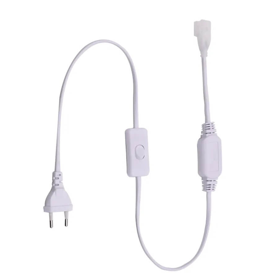 COB LED Strip Light Zubehör: Verbindungskabel & Clips - Stilvolle, sichere Verbindung für 220V EU LED-Streifen mit 360 LEDs auf 12mm. Die hochwertigen Clips und Steckverbinder bieten eine zuverlässige Lösung. Perfekt für professionelle Beleuchtungsprojekt