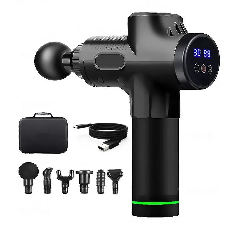 Massagepistole Relax Gun – Tragbares Gerät für Tiefenmuskelentspannung, Nacken-, Rücken- und Körpermassage, Fitness und Regeneration