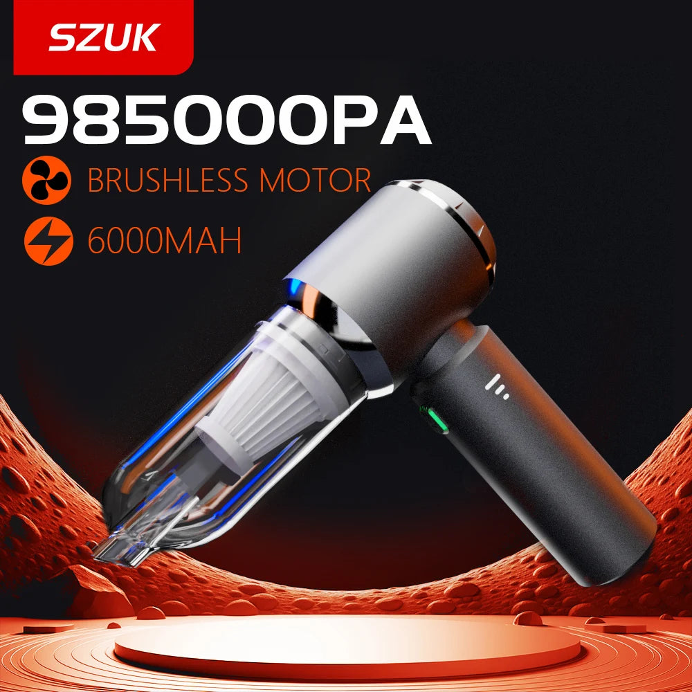 SZUK Mini Staubsauger für's Auto – Wireless Mini Handheld mit Brushless Power