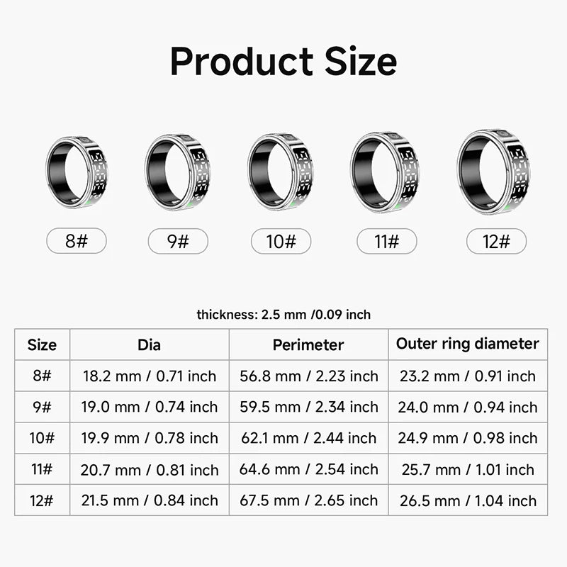 Smart Ring mit Display – 5ATM wasserdicht, Bluetooth-Gesundheitsmonitor, Schlaftracking & Gestensteuerung**