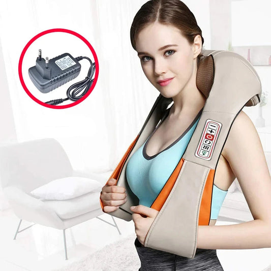 Massaggiatore shiatsu per collo e schiena con funzione calore: relax a casa e in viaggio