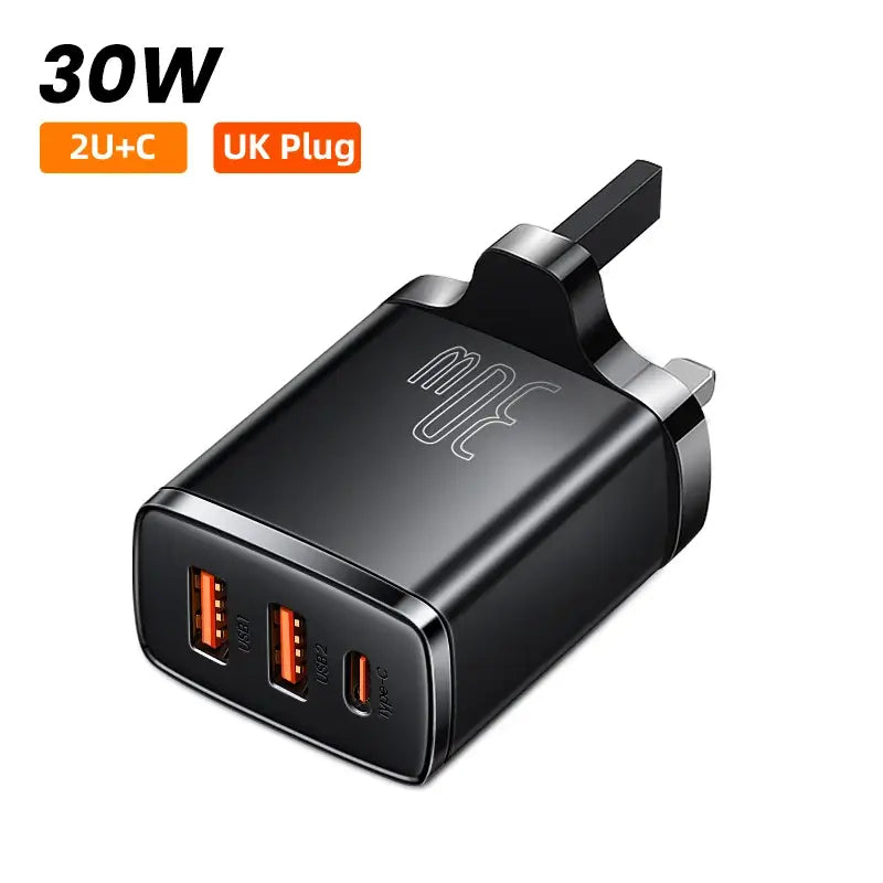 Baseus USB-C Quick Charger 30W: Superschnelles Laden für iPhone und Android - Erleben Sie ultraschnelles Laden mit dem Baseus 30W USB-C Ladegerät, kompatibel mit iPhone 14, 13 und 12 Pro Max sowie Samsung und Xiaomi. - 14:22302870345#USB Charger;200007763