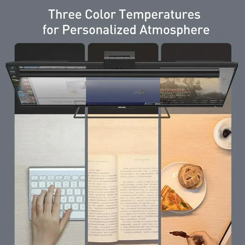 Baseus LED Screenbar i-work Pro - Entdecken Sie die Baseus LED Schreibtischlampe – ideal zum Studieren, Lesen oder für nächtliche Arbeitssitzungen. Robuster Edelstahl für Langlebigkeit. - 1005006167837410-Black-0-5W