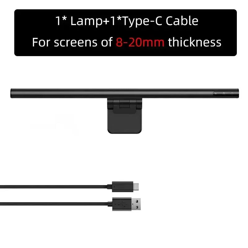 Baseus LED Screenbar i-work Pro - Entdecken Sie die Baseus LED Schreibtischlampe – ideal zum Studieren, Lesen oder für nächtliche Arbeitssitzungen. Robuster Edelstahl für Langlebigkeit. - 1005006167837410-Black-0-5W