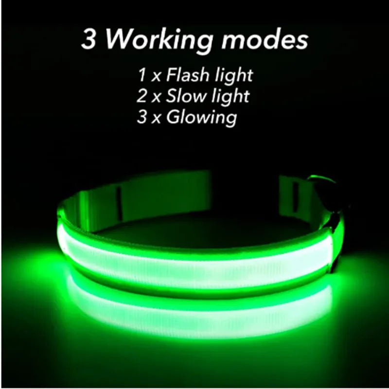 Leuchtendes Halsband für Haustiere mit USB-Ladung Sichtbarkeit und Sicherheit: - Erhöhen Sie die Sicherheit Ihres Hundes bei nächtlichen Spaziergängen mit unserem wiederaufladbaren LED Leuchthalsband. Ideal für Sichtbarkeit und Stil. - 14:200006151#Black