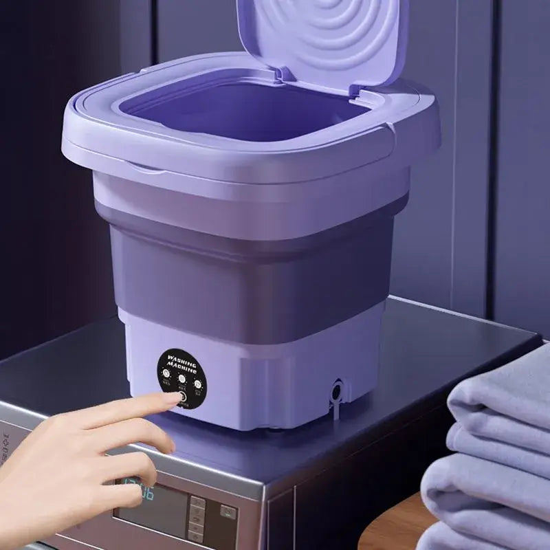 Kompakte tragbare 8-Liter-Waschmaschine mit Schleuderfunktion - Die Mangoman 8L Waschmaschine: Kompakt, tragbar und ideal für empfindliche Wäsche. Perfekt für Socken, Unterwäsche und Höschen. - 1005005856929848-Green-EU