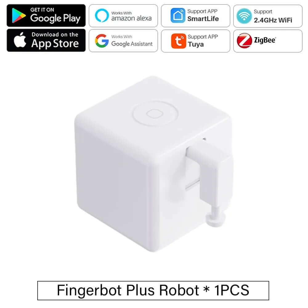 Smartes Leben leicht gemacht: Der Fingerbot Plus - Erleben Sie die Zukunft der intelligenten Steuerung mit dem Smart Fingerbot! Dieser smarte All-in-One-Lösung macht herkömmliche Schalter und Tasten intelligent. App-Steuerung und sogar Sprachbefehle mit A