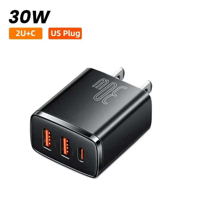 Baseus USB-C Quick Charger 30W: Superschnelles Laden für iPhone und Android - Erleben Sie ultraschnelles Laden mit dem Baseus 30W USB-C Ladegerät, kompatibel mit iPhone 14, 13 und 12 Pro Max sowie Samsung und Xiaomi. - 14:22302870345#USB Charger;200007763
