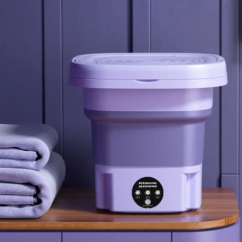 Kompakte tragbare 8-Liter-Waschmaschine mit Schleuderfunktion - Die Mangoman 8L Waschmaschine: Kompakt, tragbar und ideal für empfindliche Wäsche. Perfekt für Socken, Unterwäsche und Höschen. - 1005005856929848-Fuchsia-EU