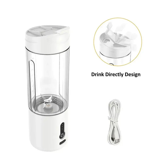 Mini Tragbarer Mixer - Lecker und praktisch - Frischer Genuss auf Knopfdruck! Unser tragbarer Mini-Blender sorgt für köstliche Säfte und Smoothies unterwegs. 150W Motor, 530 ml Kapazität, zerkleinert mühelos Eiswürfel. 4000mAh-Akku für bis zu 25 Tassen Sa