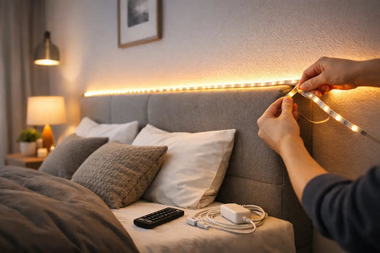 LED-Streifen im Schlafzimmer richtig anbringen