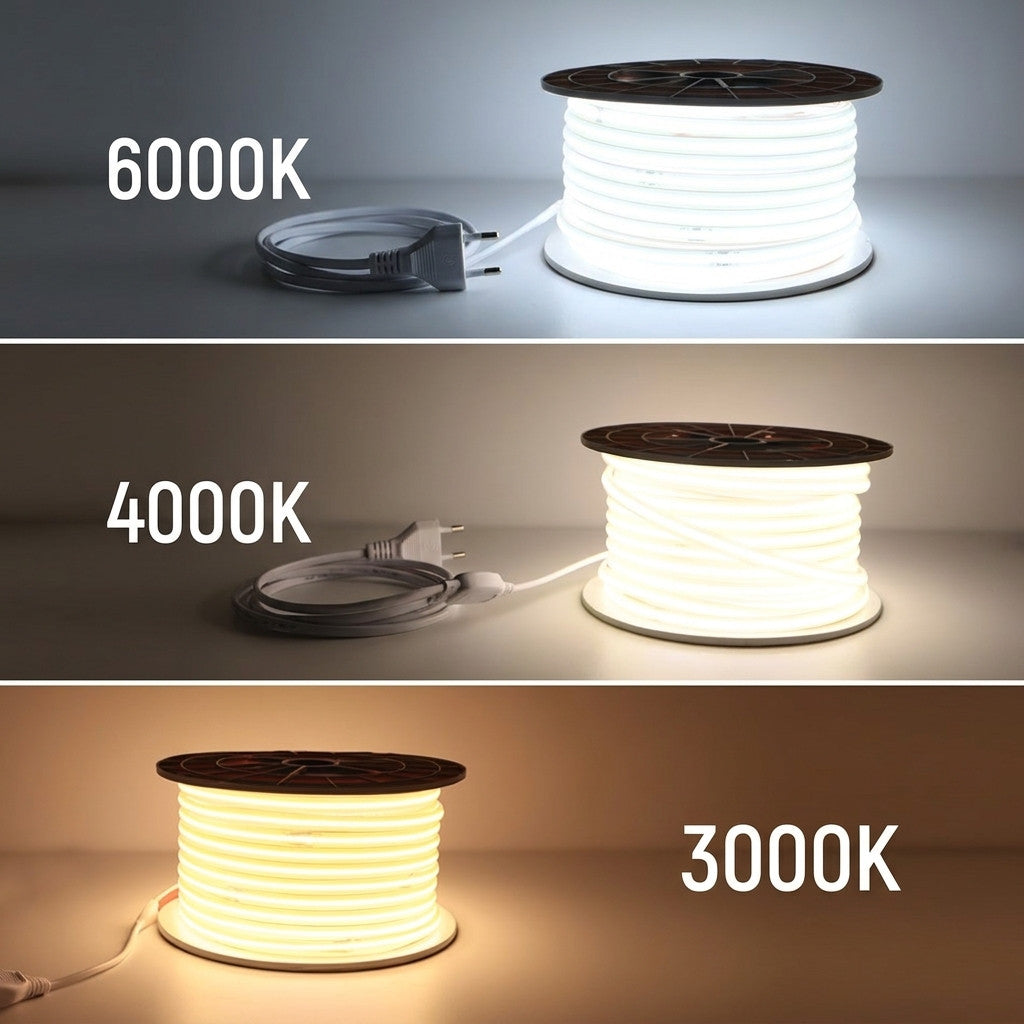 COB LED Streifen 360 LEDsm 220V EU Stecker IP65 Wasserdicht