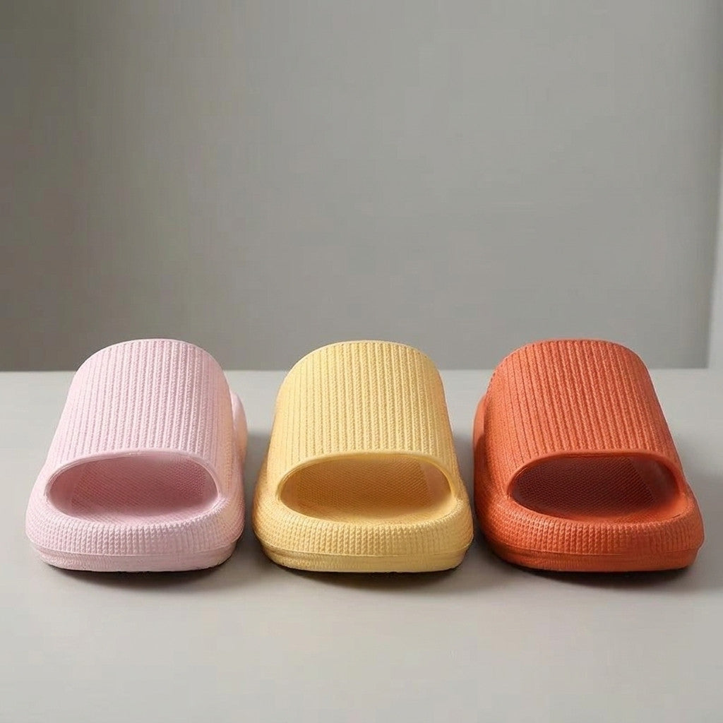 Womens EVA thick platform indoor bathroom slippers