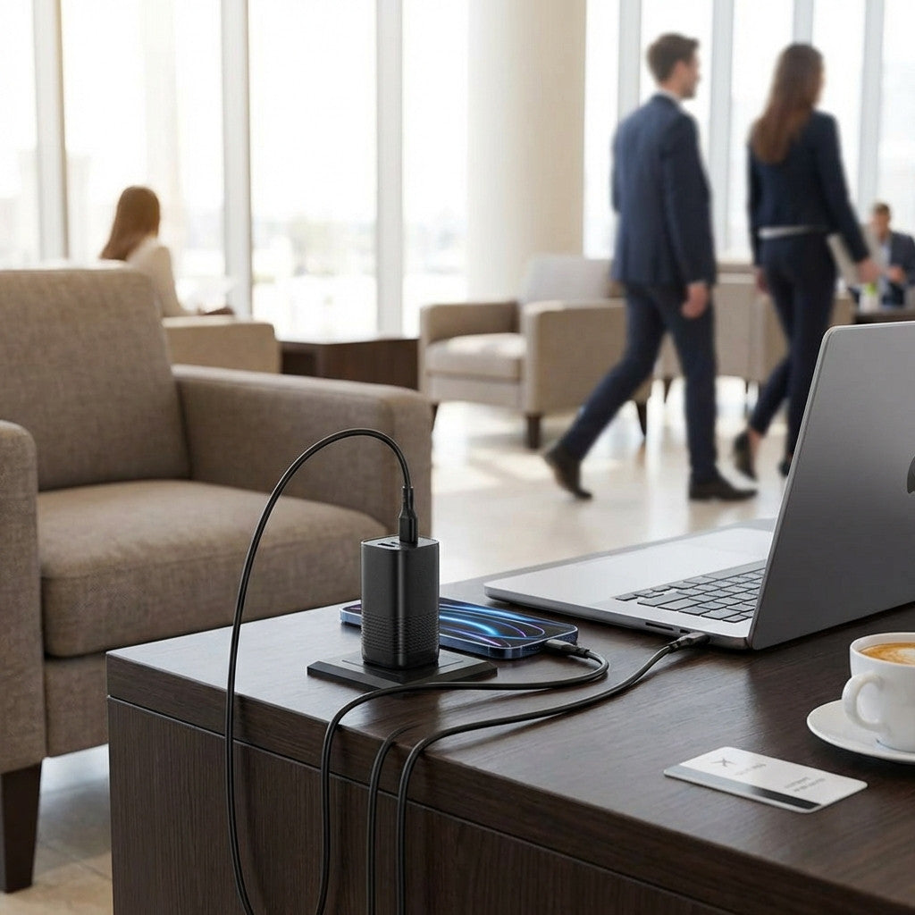 Quick Charger für Smartphones, Tablets und Laptops – 65 W mit GaN-Technologie und 3 Ladeports