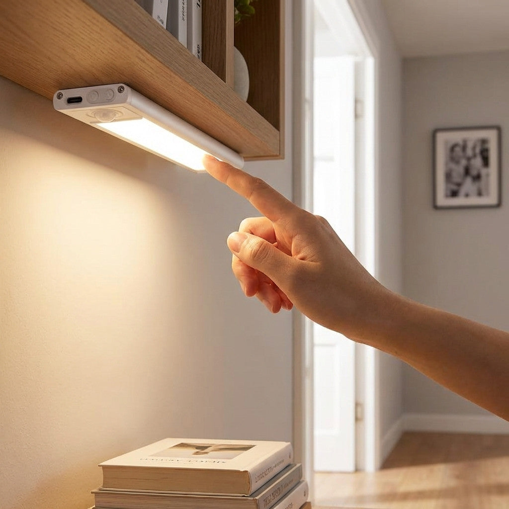 Nachtlicht für kabellose Beleuchtung mit Bewegungssensor – mit wiederaufladbarer Lithium-Batterie