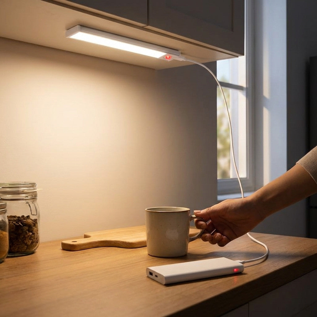 Nachtlicht für kabellose Beleuchtung mit Bewegungssensor – mit wiederaufladbarer Lithium-Batterie