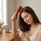 3-in-1 Elektrische Massagebürste mit Infrarot-Therapie und EMS-Stimulation der Haarfollikel und Förderung des Haarwachstums