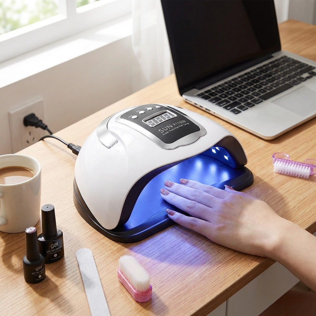 Manicure Set für Nagelpflege zu Hause – mit 27 Nagellackfarben und LED Nagellampe