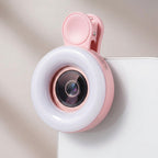 Makro-Objektiv für Nahaufnahmen mit Mobiltelefon – integriertes LED-Ringlicht mit 53 LEDs