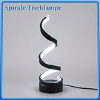 Tischlampe mit stufenlos dimmbarer LED und modernem, spiralförmigem Design