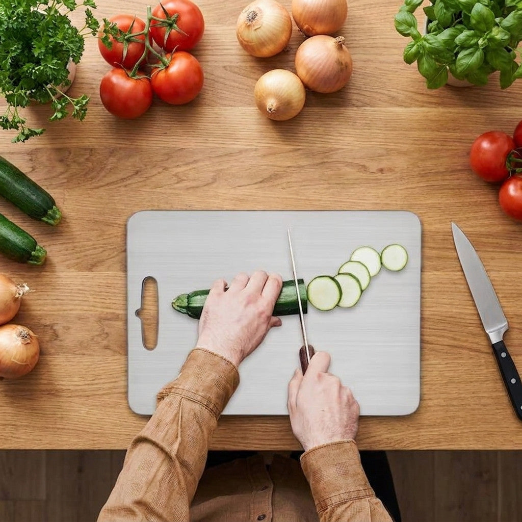 Titanium alloy double-sided kitchen cutting board
