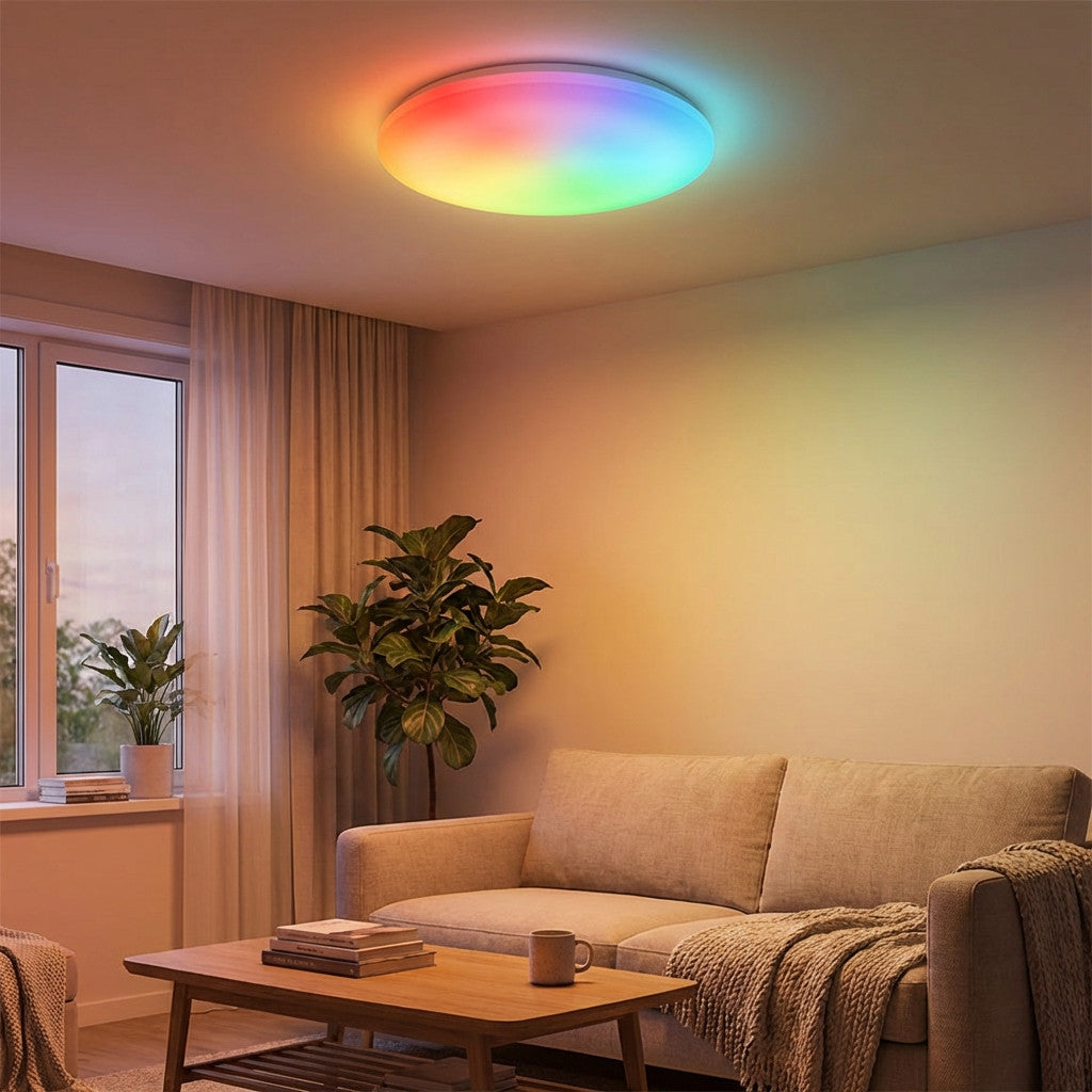 Individuelle Lichtwelten – Smart LED Deckenleuchte mit 16 Mio. Farben und WiFi-Steuerung