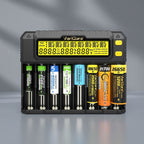 Li-Ion 18650 / 21700 – Ladegerät mit automatischer Batterietyp-Erkennung und LCD-Display