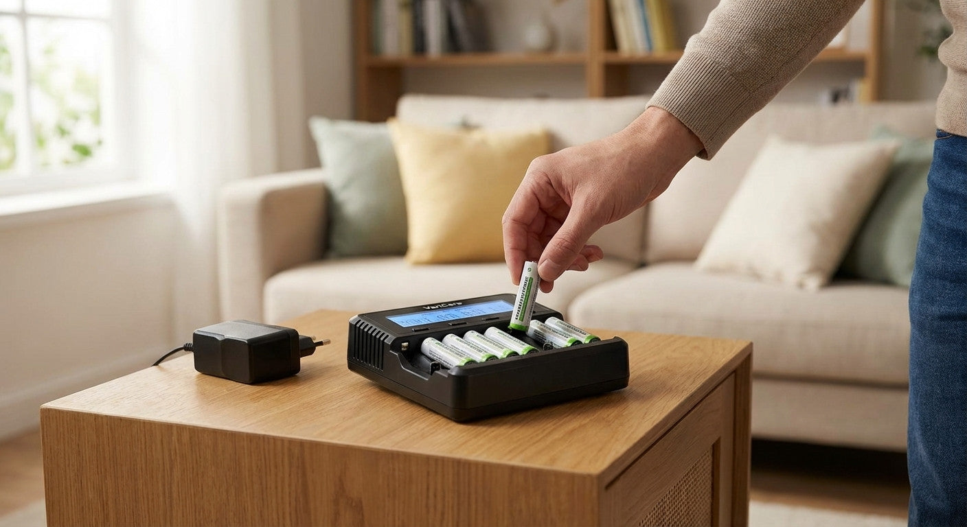 Li-Ion 18650 / 21700 – Ladegerät mit automatischer Batterietyp-Erkennung und LCD-Display