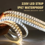Flexible 220V 180ledm smd2835 outdoor waterproof LED strip light