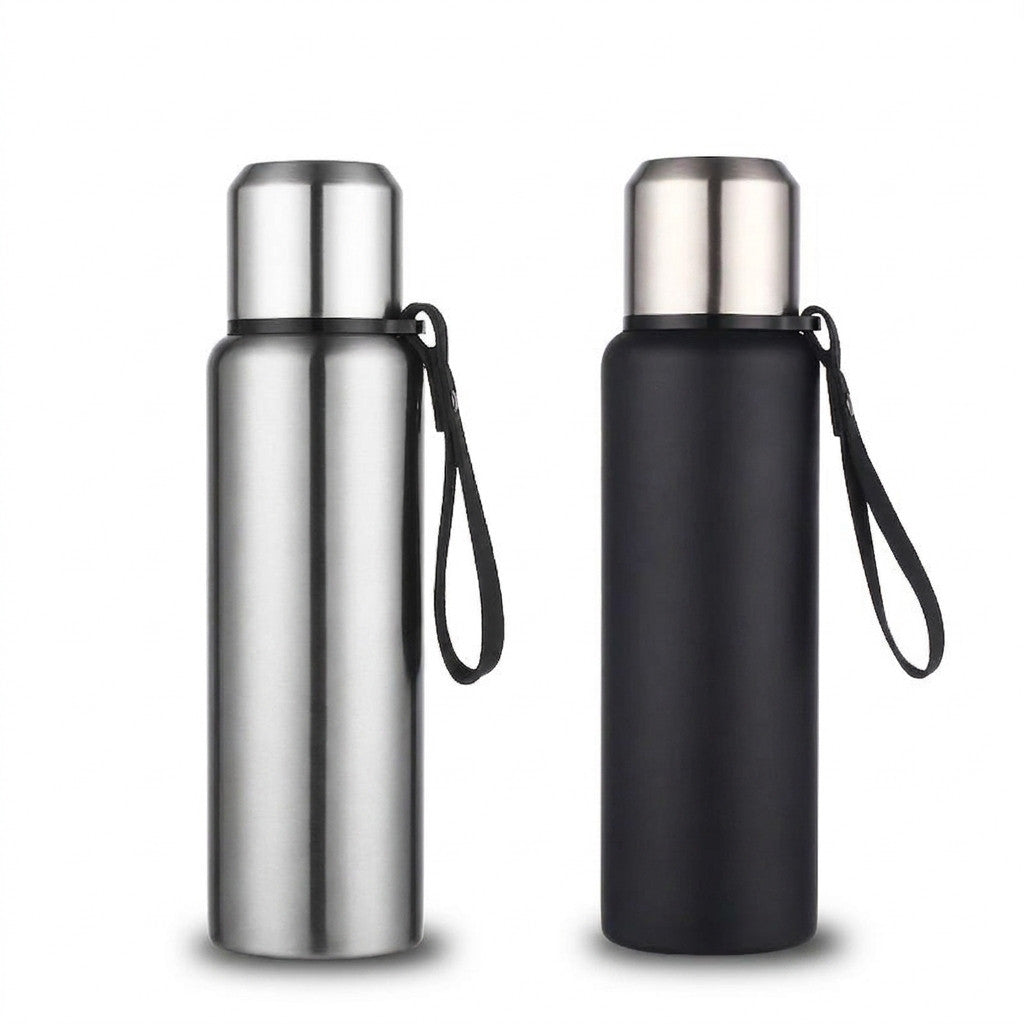 UPORS Edelstahl Vakuumflasche mit Trageschlaufe 500-1500ml für Herren