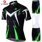 X-tiger pro mens summer cycling jersey set with gel pad