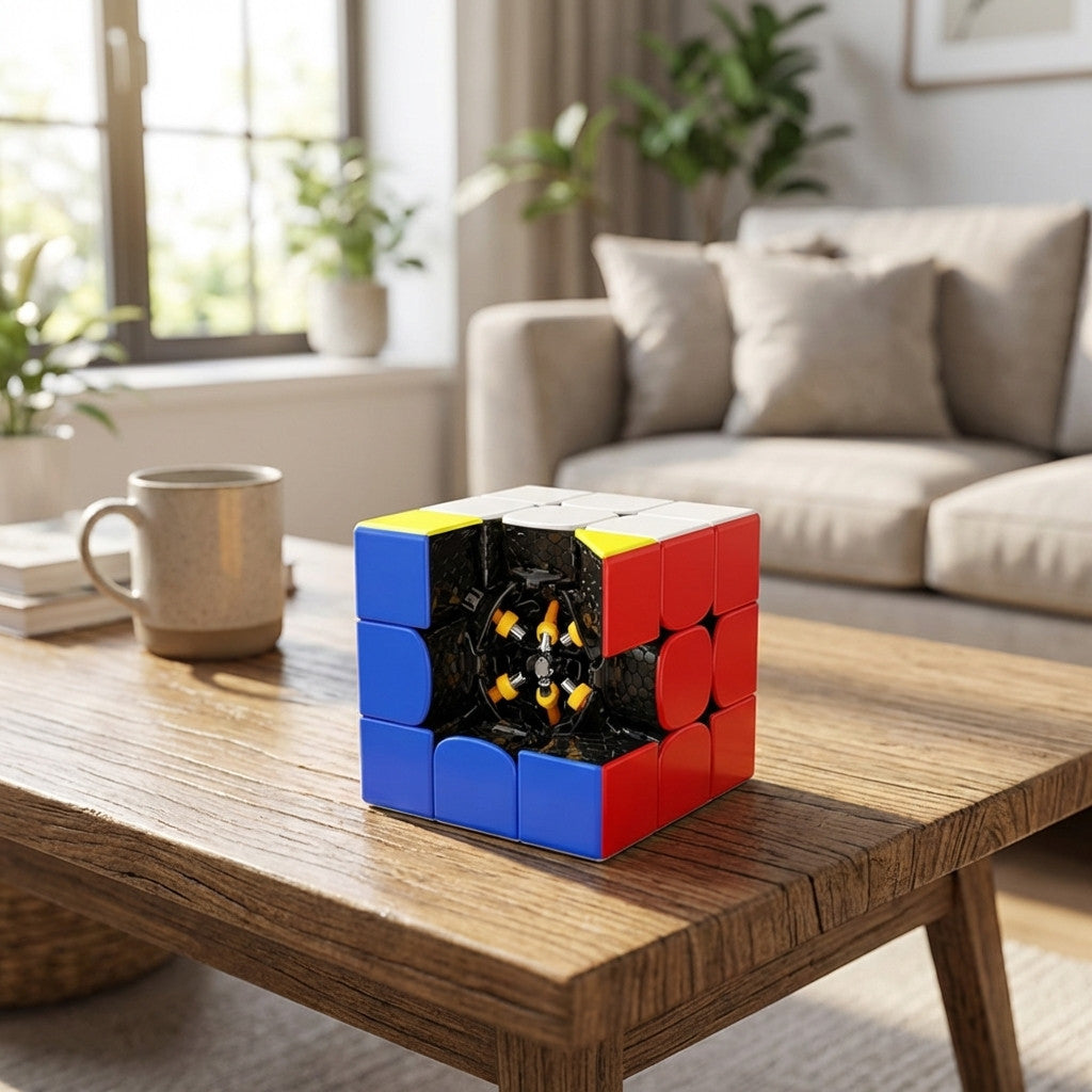 GAN 15 maglev - Präzise Magnete für flüssiges Drehen – Zauberwürfel mit stickerlosem Design